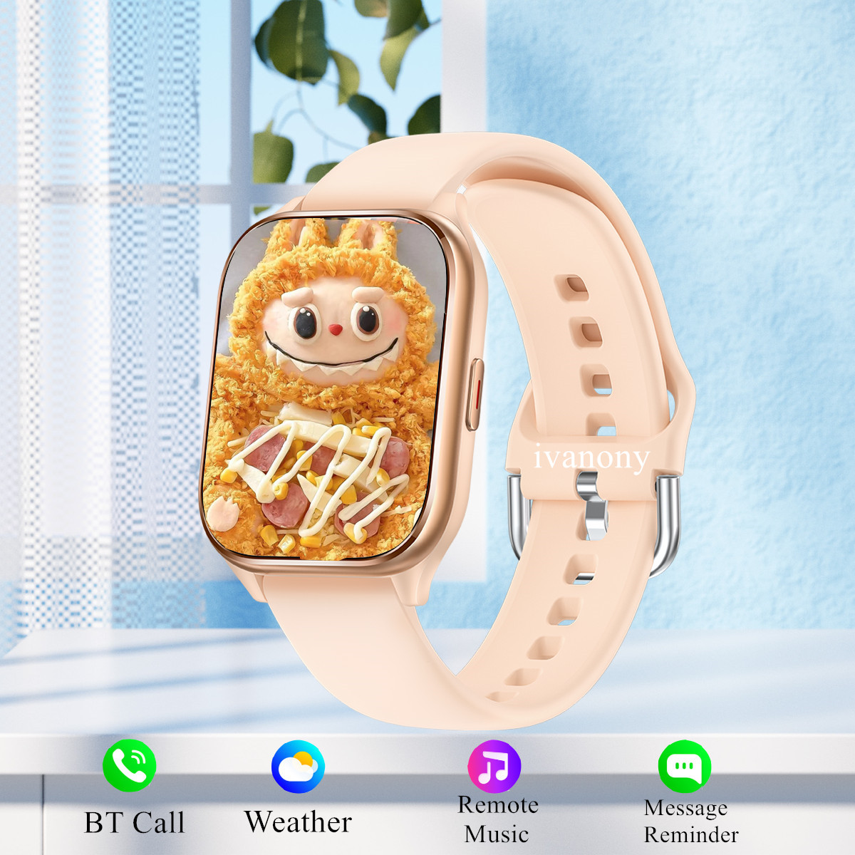 Smartwatch Custom - Smartwatch, hebräische Sprache, unterstützt Bluetooth-Anruf, benutzerdefinierte