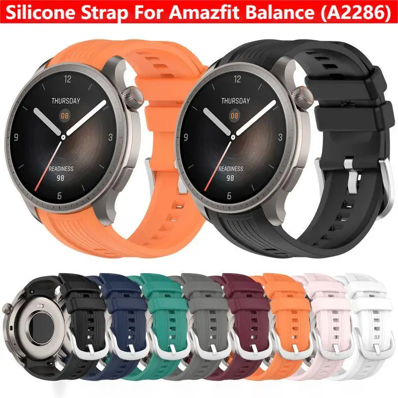 Rugged Sport Strap - Silikonarmband für Amazfit Balance A2286 Smartwatch