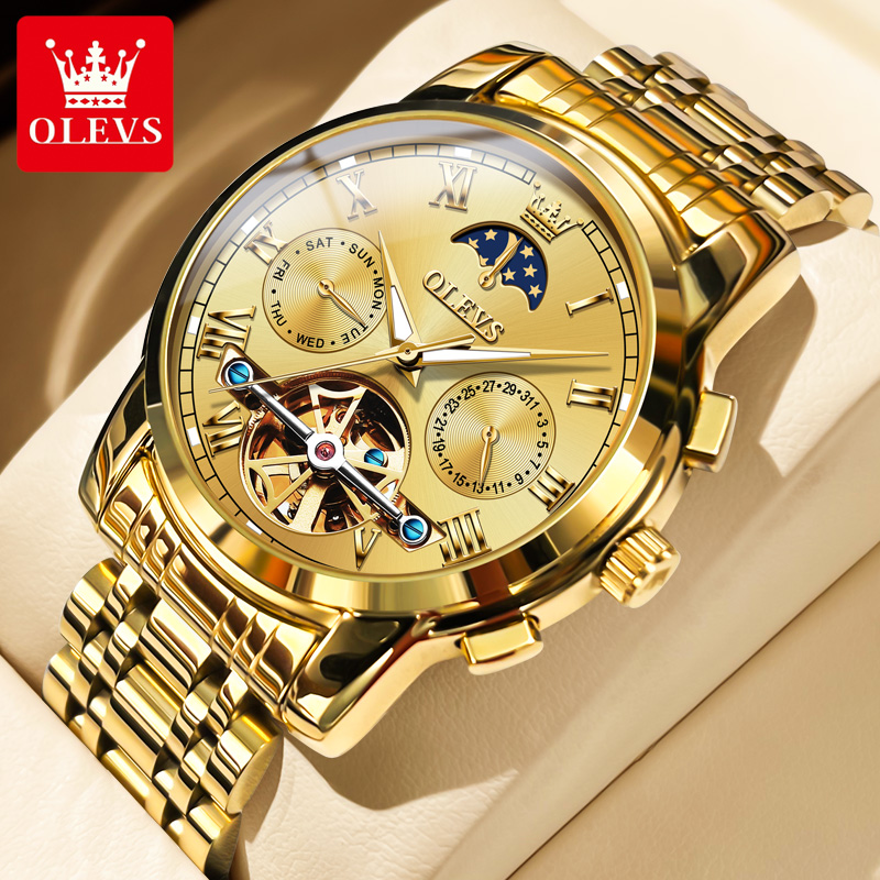 OLEVS 6617 Klassische mechanis – Leather Classic Strap Bewertung und Preis