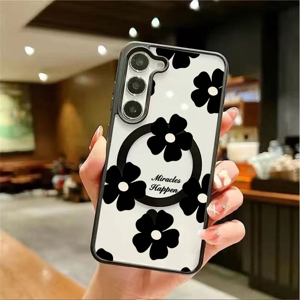 Schwarze Blumen Personalisiert – Samsung Galaxy S24 Bewertung und Preis